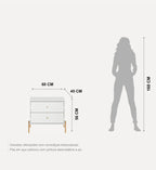 Mesa de Cabeceira Jasper 64cm - Provincia