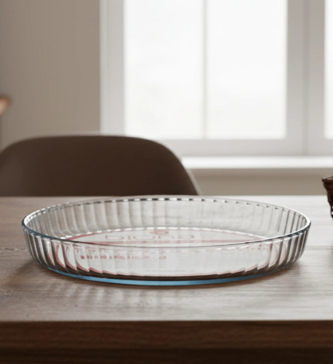 Assadeira De Vidro Canelada Redonda 1.6L  - Biona